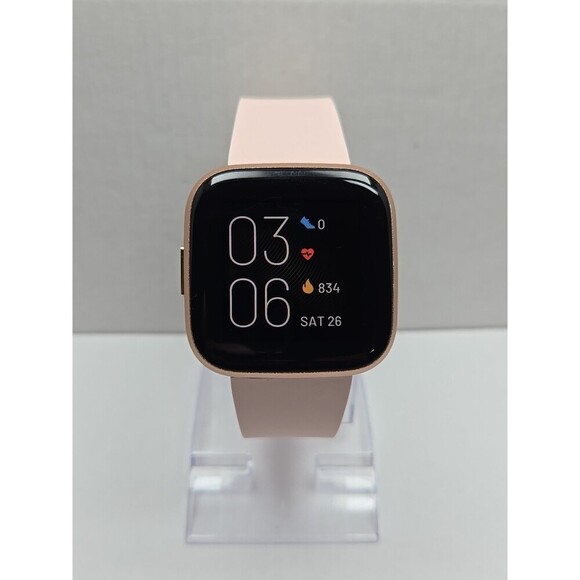 Fitbit Versa 2 Smartwatch Rose Gold 40mm Alexa WR50M Always On Display Works - Picture 1 of 11